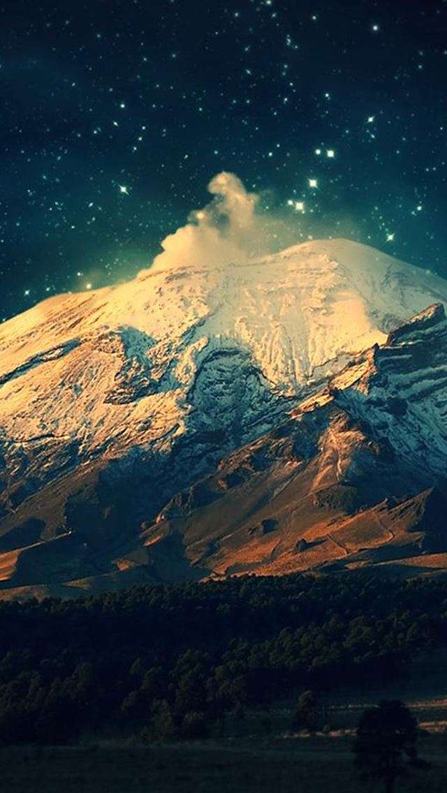 640x1136 Nature Flare Snowy Mountain In Sky Landscape - view iPhone Wallpaper