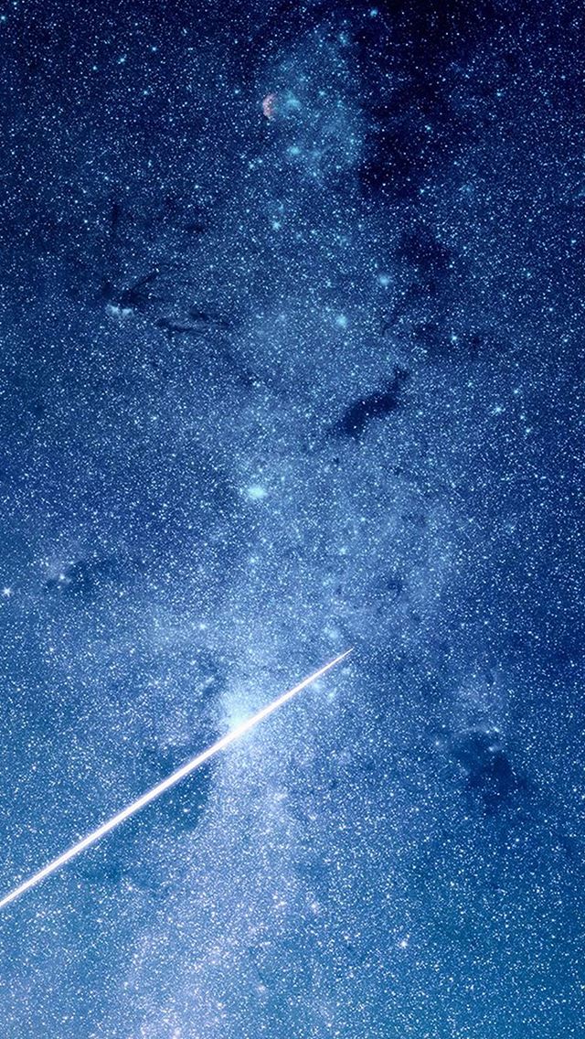 640x1136 Starry Night Space Blue Galaxy Nature Scene - galaxy iPhone Wallpaper