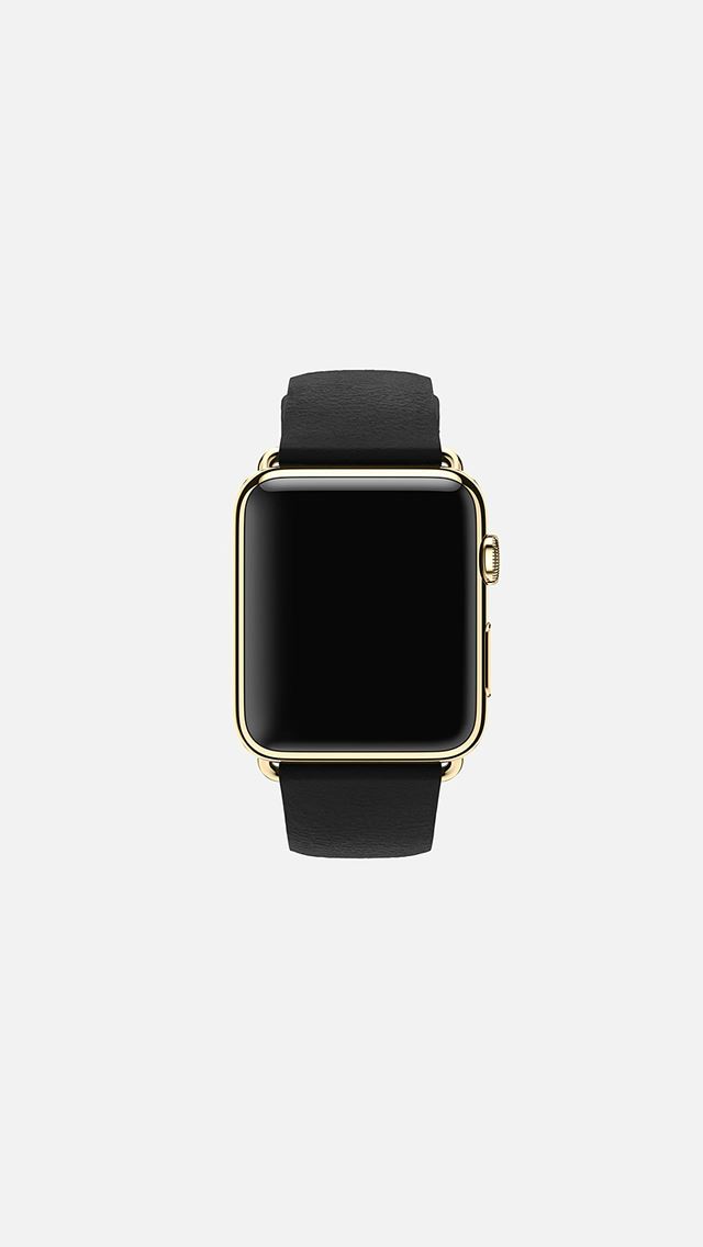 640x1136 Simple Black Apple Watch Art - modern iPhone Wallpaper