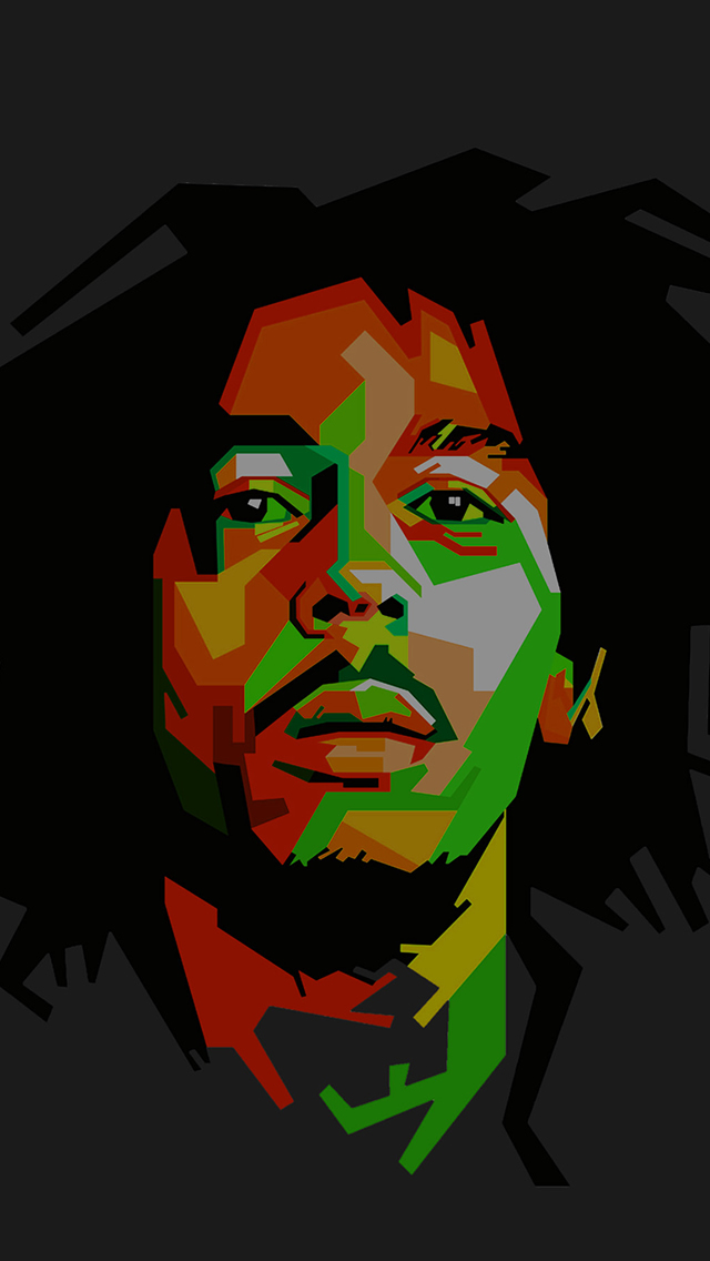 Bob Marley Dark Art Illust Music Reggae Celebrity iPhone wallpaper 