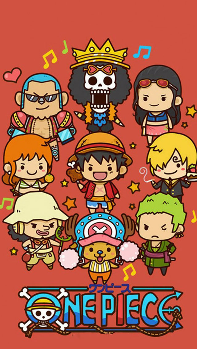 Cute Lovely One Piece Cartoon Poster iPhone wallpaper 