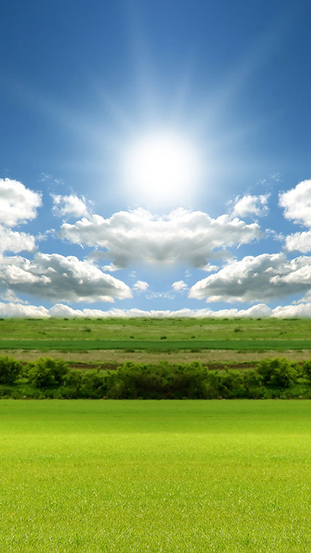 Løs ser godt ud makker Nature Bright Sunshine Grassland Cloudy Skyscape iPhone Wallpapers Free  Download