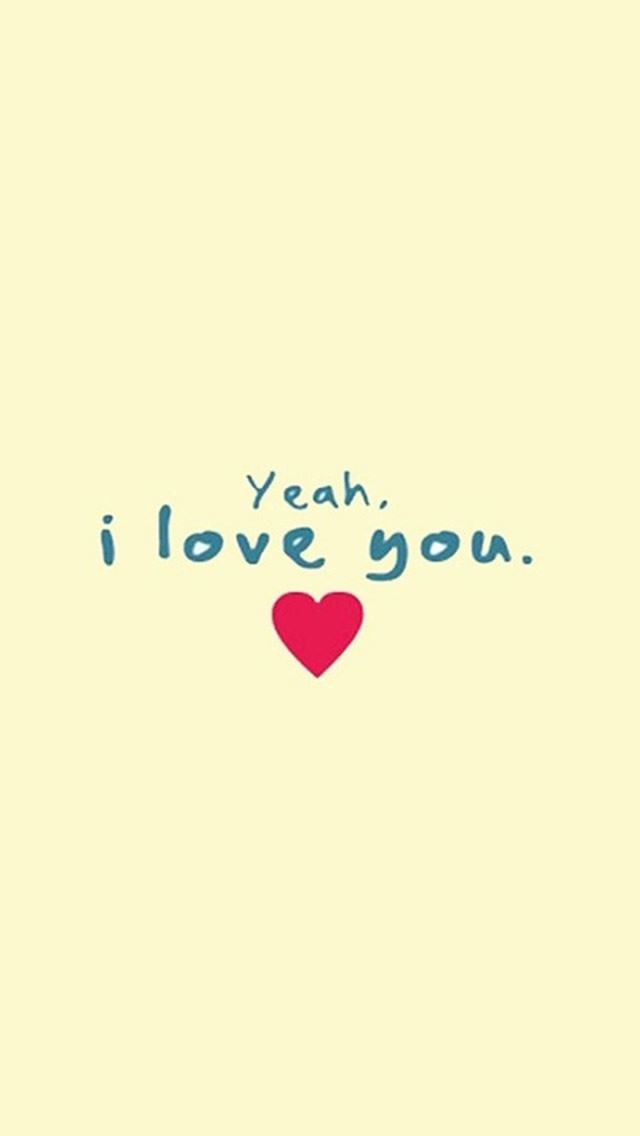 640x1136 Pure Minimal I Love You - pure iPhone Wallpaper