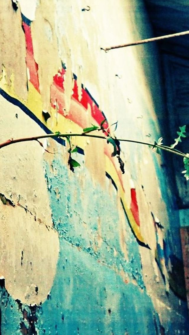 640x1136 City Painting Graffiti Grunge Wall Background - old iPhone Wallpaper