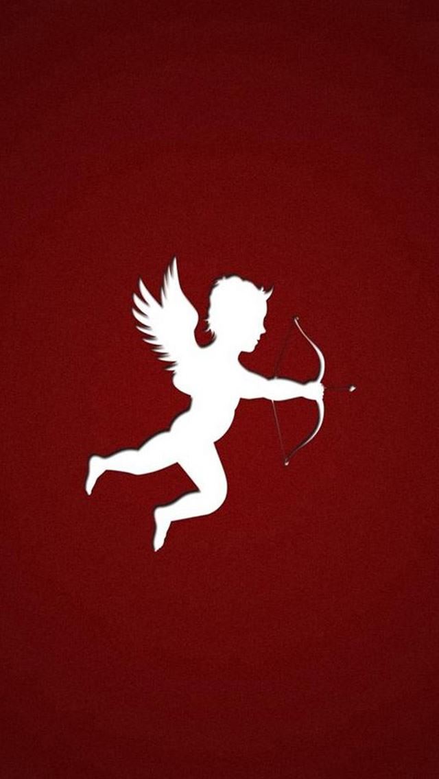 640x1136 Simple The Love Arrow Of Cupid Outline Art - simple iPhone Wallpaper