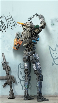 Cartoon Movie Chappie Intelligent Robot wallpaper