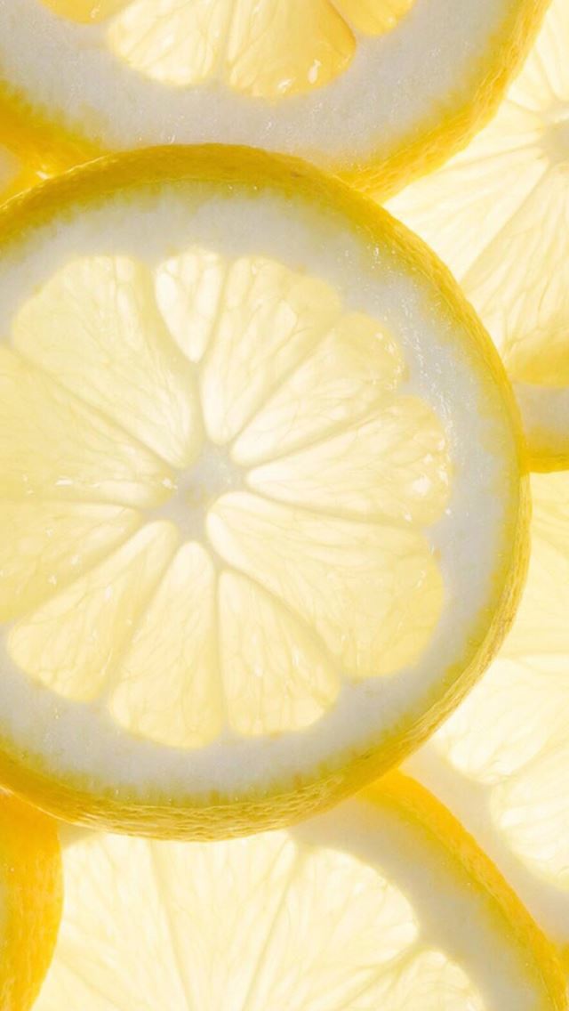 640x1136 Fresh Cool Lemon Slice Overlap Background - lemon iPhone Wallpaper