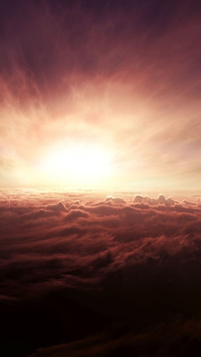 640x1136 Spectacular Cloudy Outer Space Sunshine Skyscape - pure iPhone Wallpaper