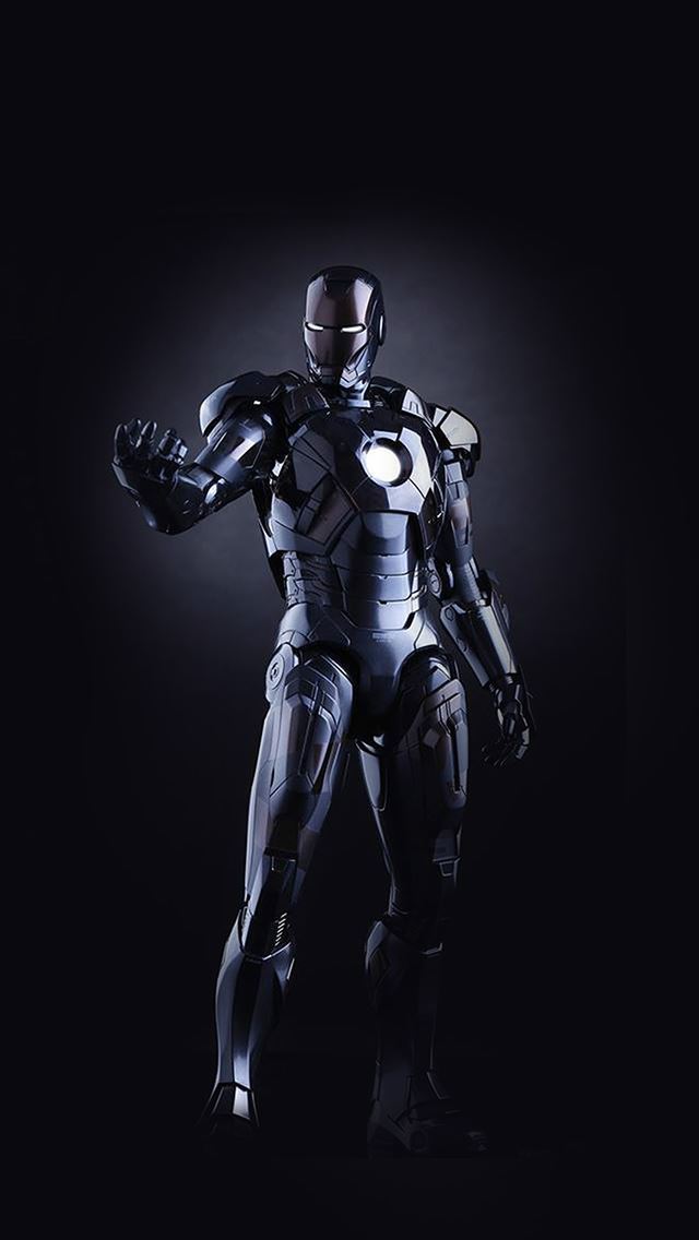 640x1136 Ironman Dark Figure Hero Art Avengers -  iPhone Wallpaper