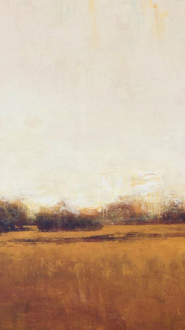 640x1136 Classic Abstract Painting Yellow Field Pattern - classic iPhone Wallpaper