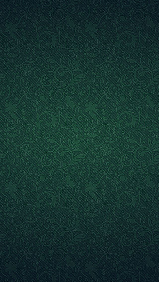 1284x2778 Green Ornaments Texture Pattern - floral iPhone Wallpaper
