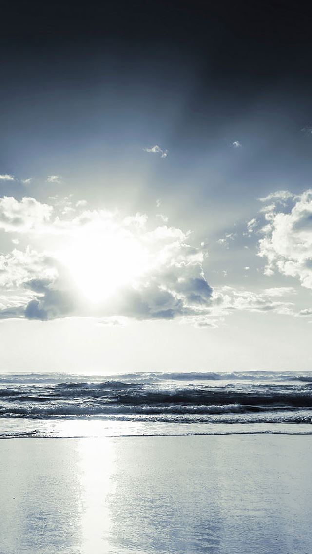 640x1136 Nature Sunshine Bright Ocean Landscape - wave iPhone Wallpaper