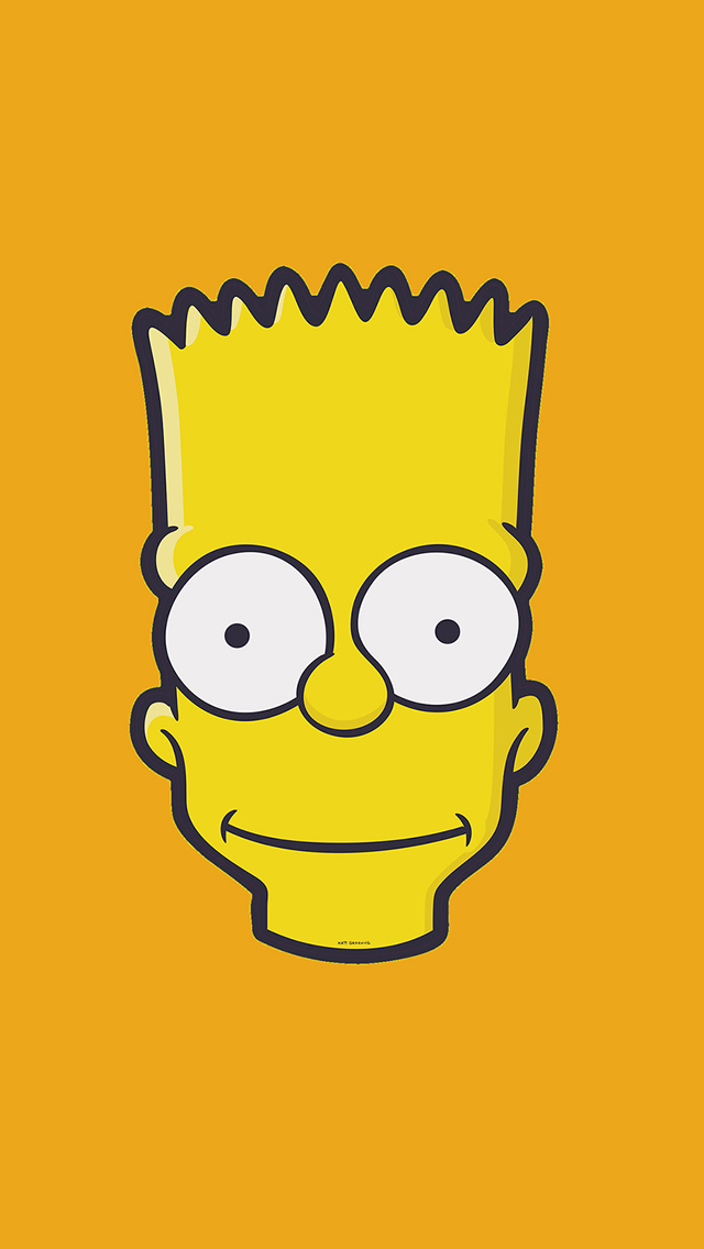 Bart Face Art Illust Yellow Minimal Simple iPhone Wallpapers Free Download