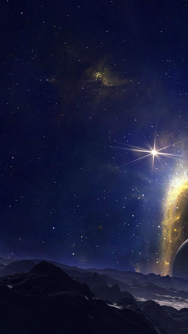 640x1136 Dark Blue Space Sky Planet Nature Art - nebula iPhone Wallpaper