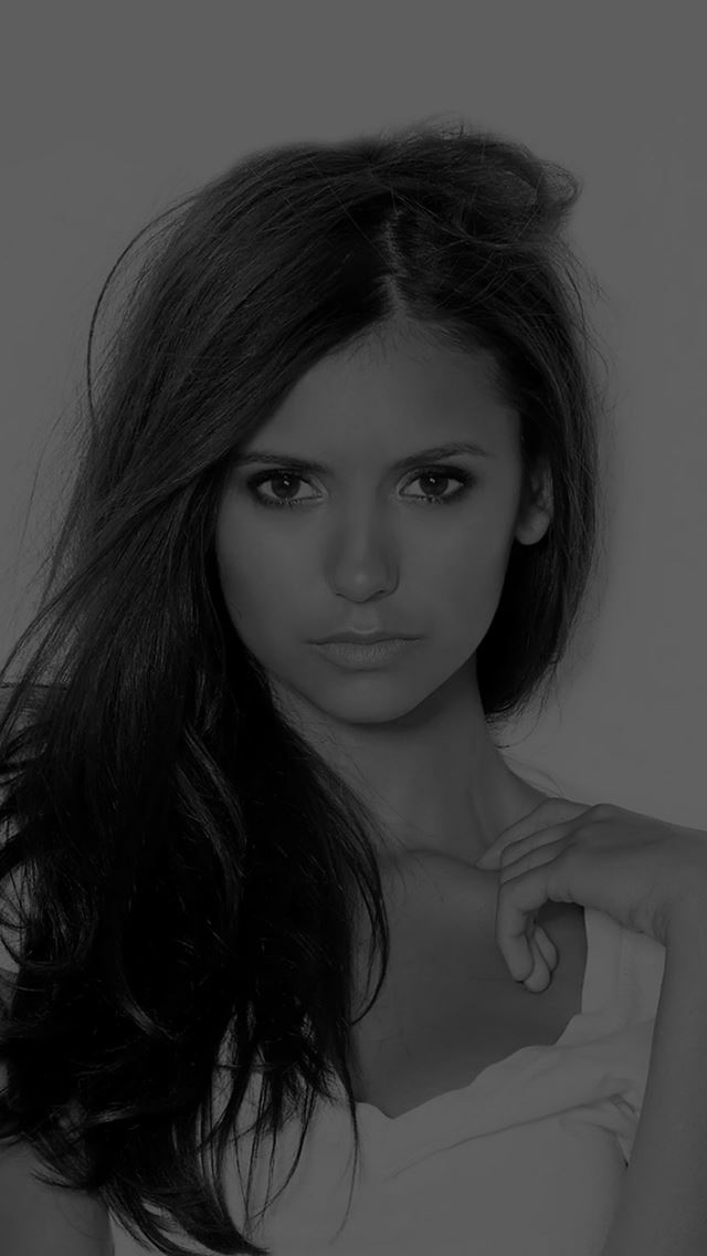 640x1136 Nina Dobrev Dark Pretty Celebrity Sexy - photography iPhone Wallpaper
