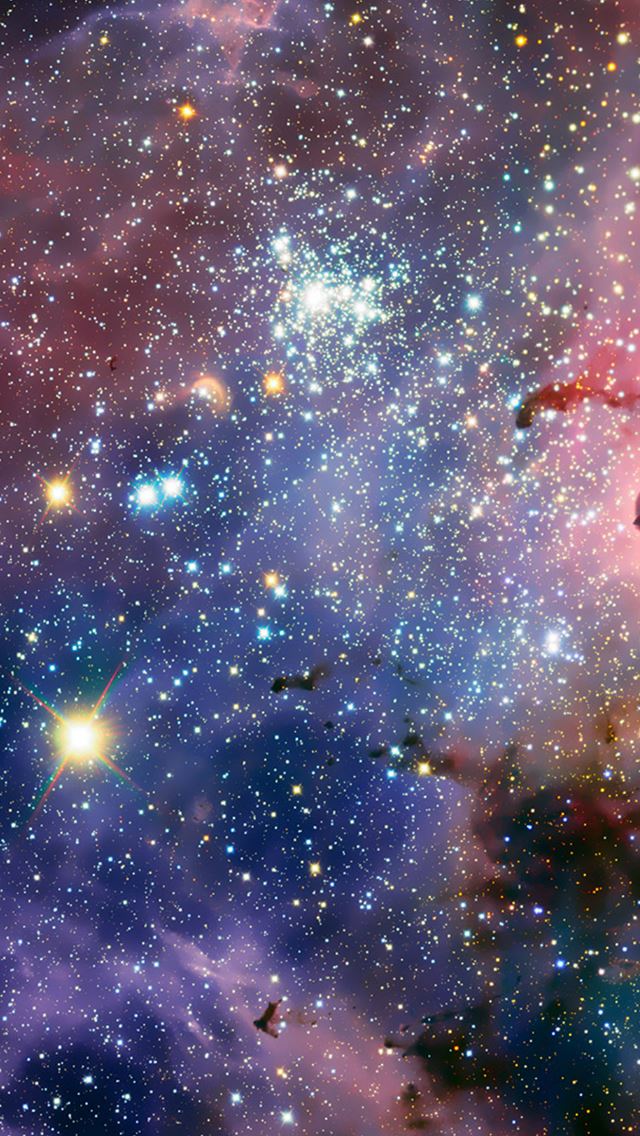 640x1136 Fantasy Shiny Starry Skyscape - universe iPhone Wallpaper