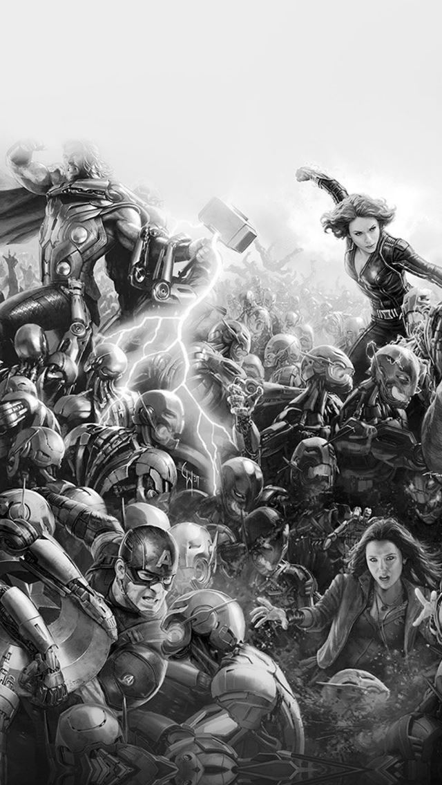 640x1136 Avengers Marvel Hero Ultron Flare Art Fight Dark - super iPhone Wallpaper