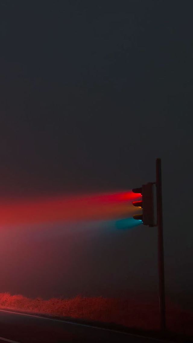 640x1136 Rural Stoplight Road Scenery - railway iPhone Wallpaper