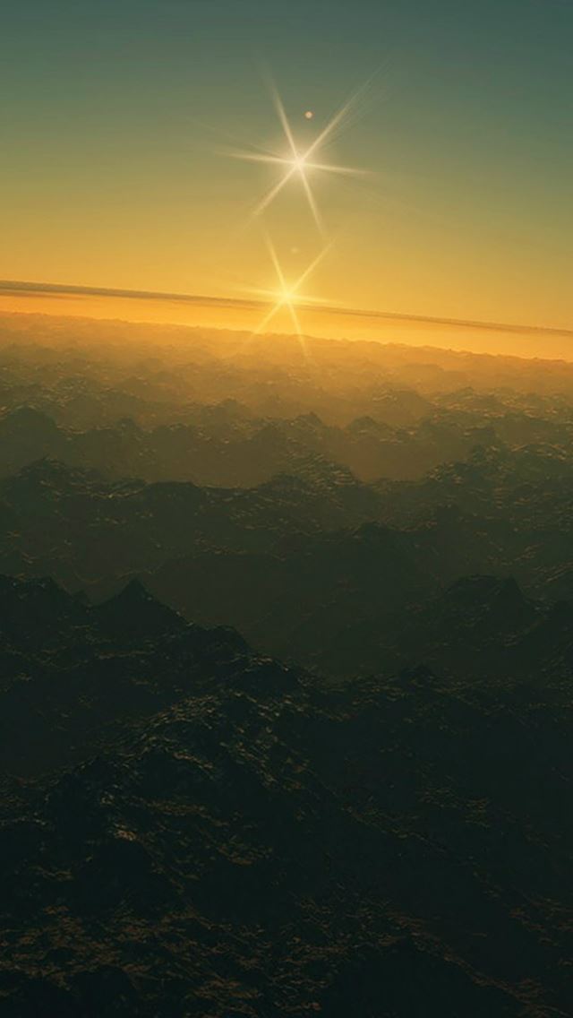 640x1136 Shining Stars Golden Clouds Sunset - shining iPhone Wallpaper