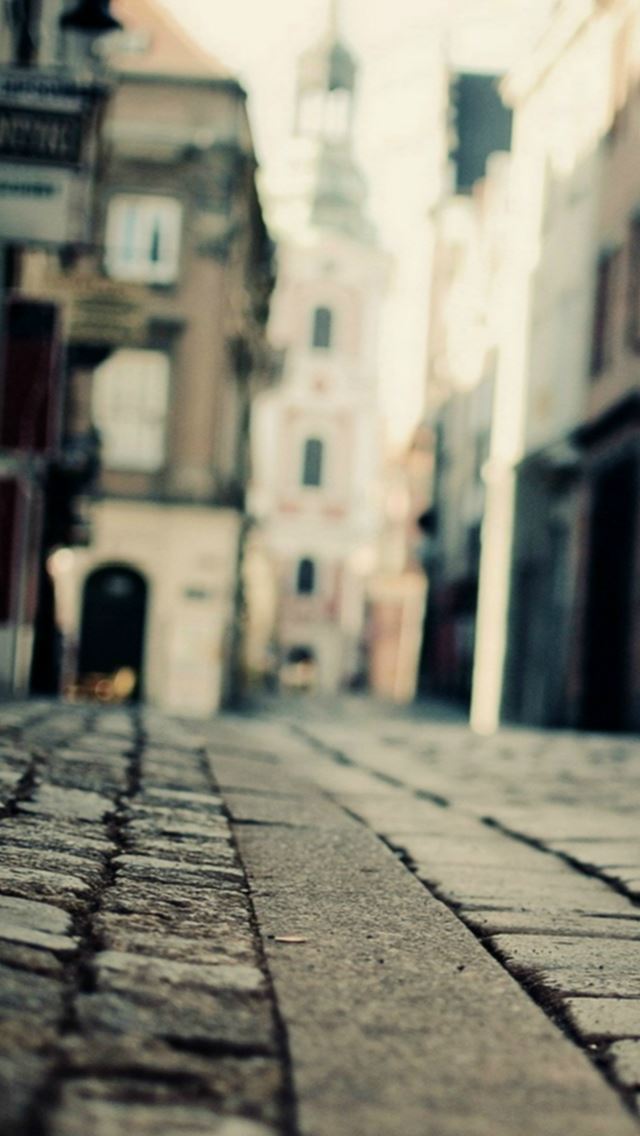 640x1136 Vintage City Town Bokeh Street Architecture - buildings iPhone Wallpaper