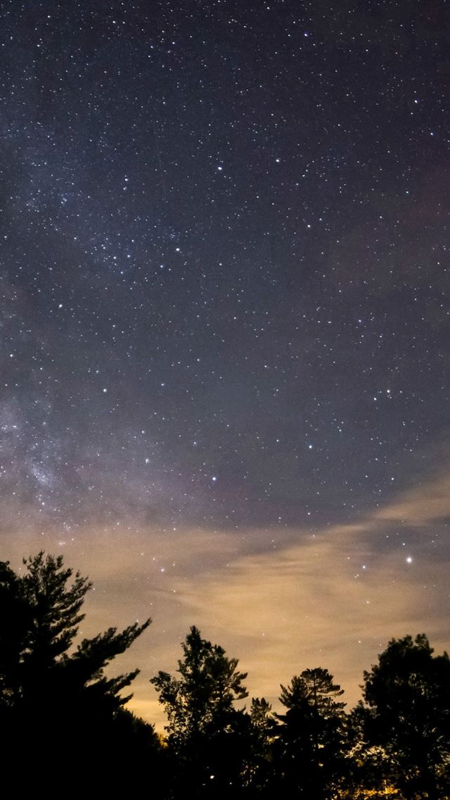 640x1136 Sky Night Star Dark Mountain Cloud Shadow - skyscape iPhone Wallpaper