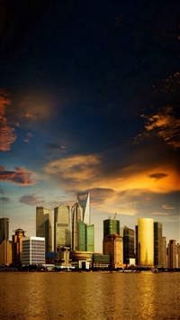 City View Architecture Riverbank Buildings wallpaper