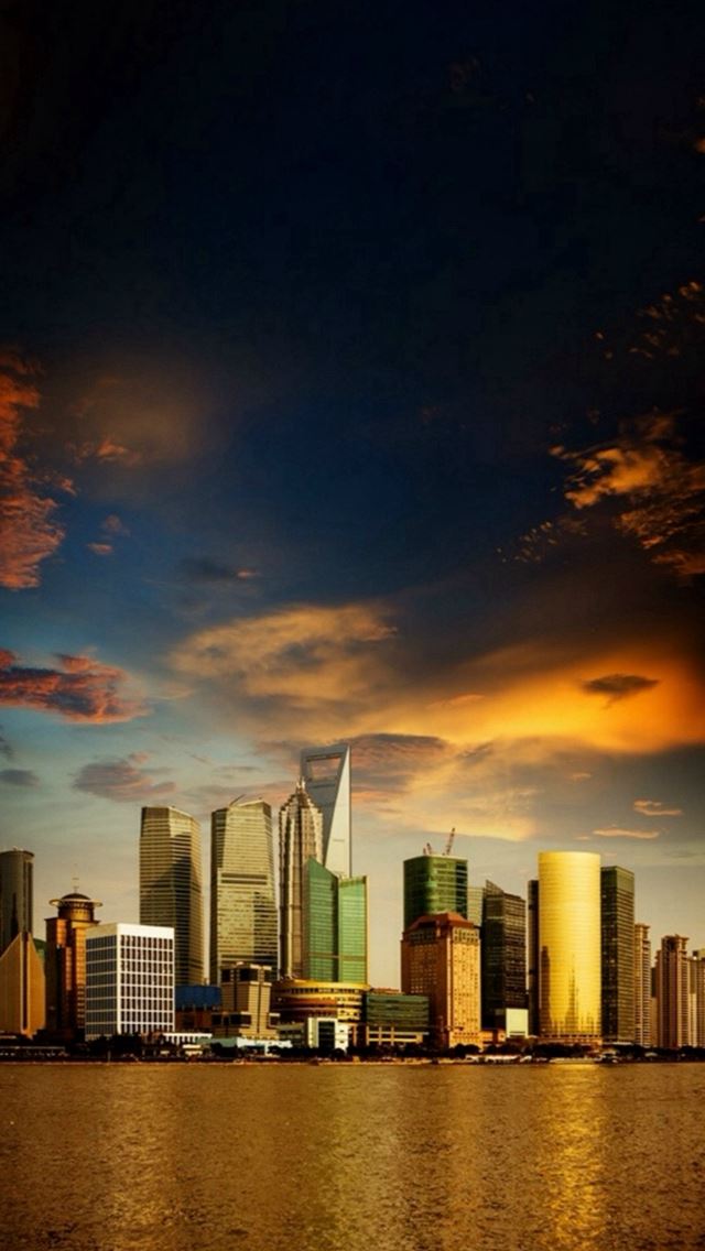 640x1136 City View Architecture Riverbank Buildings - riverbank iPhone Wallpaper