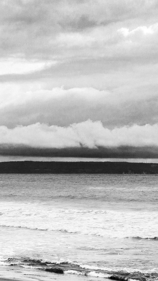640x1136 Beach Shore Storm Clouds - coast iPhone Wallpaper