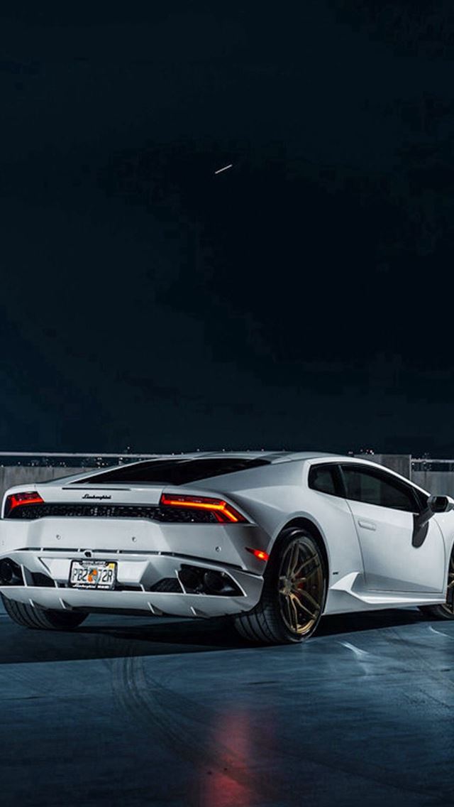 640x1136 Lamborghini Huracan Night Skyview - auto iPhone Wallpaper