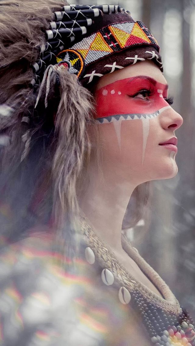 640x1136 Tribal Beauty Photography - make up iPhone Wallpaper