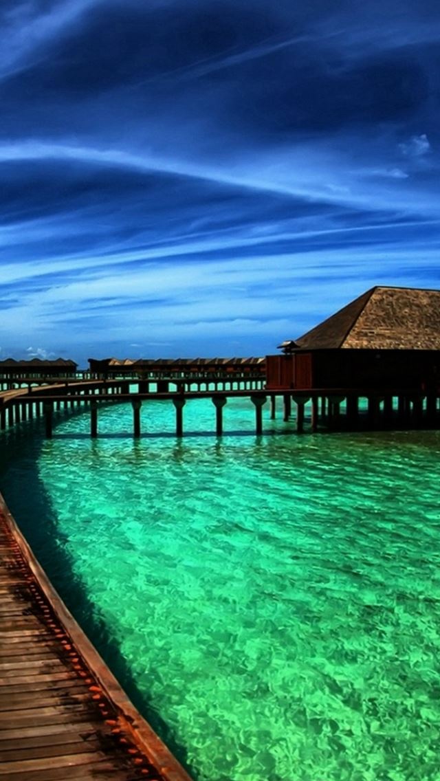 640x1136 Fantasy Fairy Maldives Scenery - skyscape iPhone Wallpaper