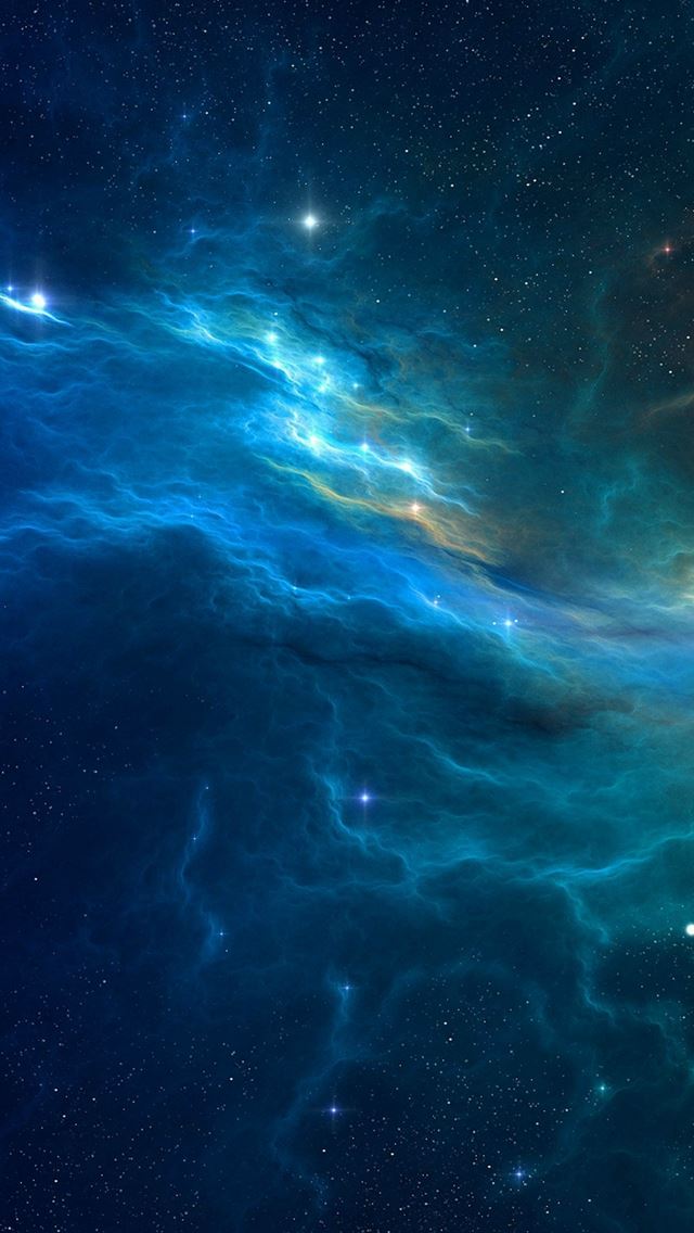 640x1136 Space War Blue Storm Star Illust - fantasy iPhone Wallpaper