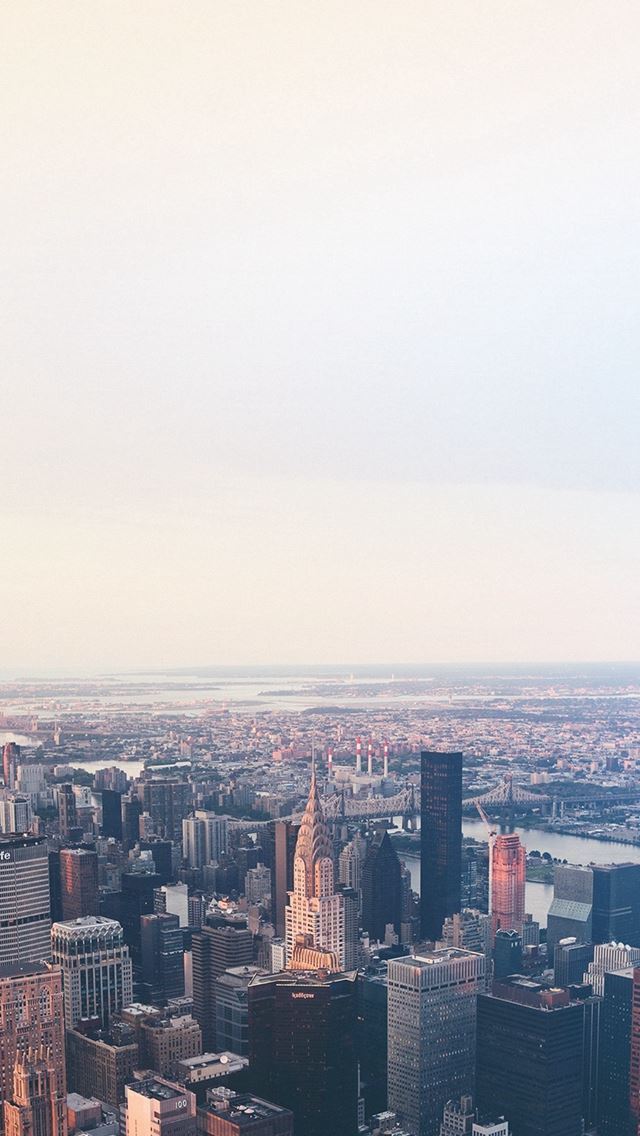 640x1136 New York Flare Blue City Sky - city iPhone Wallpaper