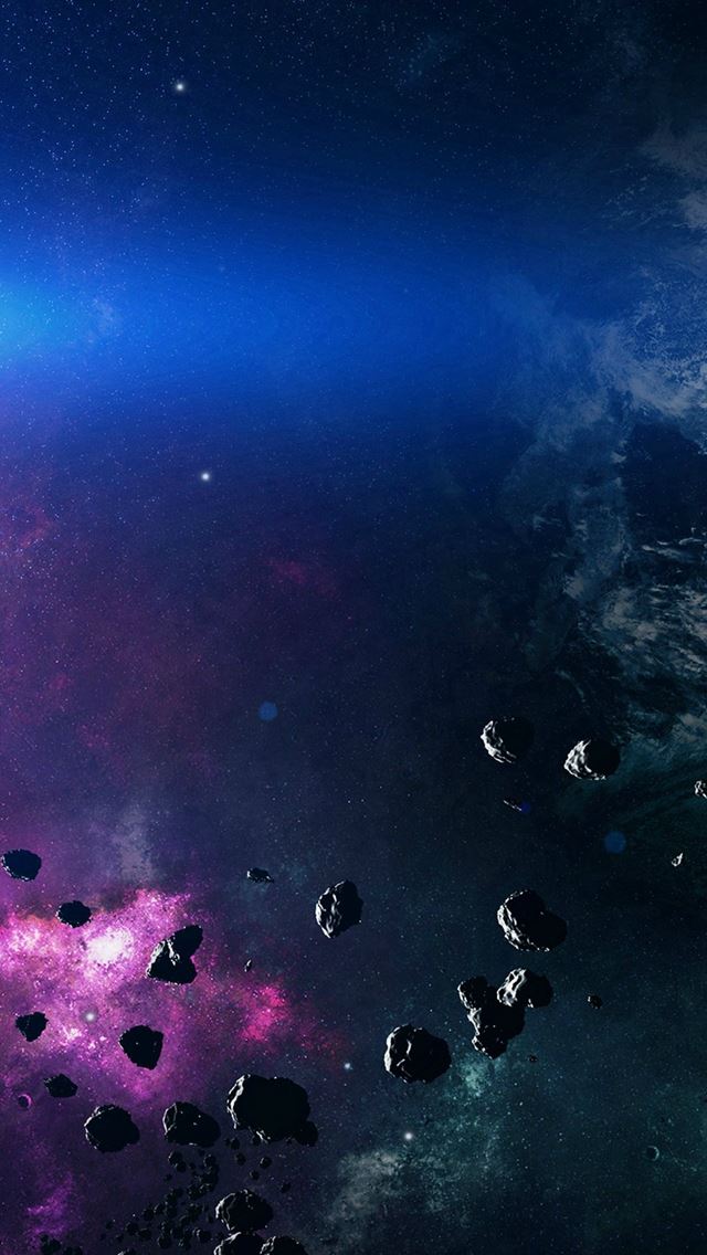 640x1136 Space Asteroids Belt Purple - nebula iPhone Wallpaper