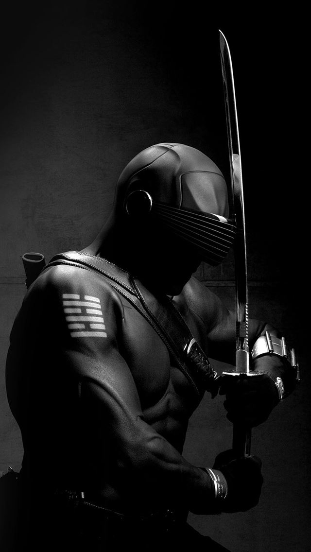640x1136 Gi Joe Snake Eye Ninja Art Dark Hero - sword iPhone Wallpaper