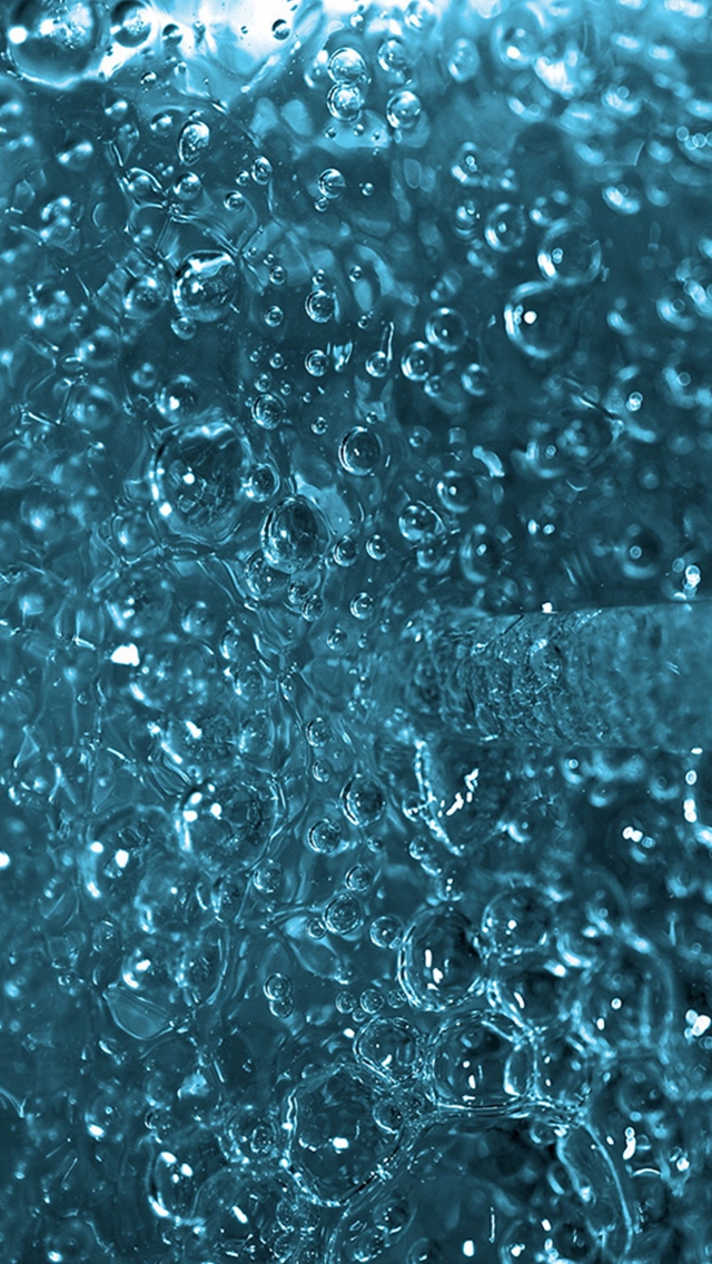 Blue Water Bubble Texture iPhone wallpaper 