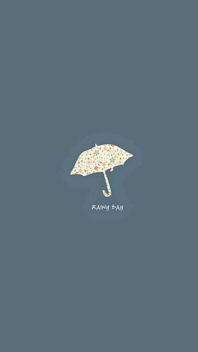 640x1136 Rainy Day Umbrella Simple Minimal - rainy day iPhone Wallpaper
