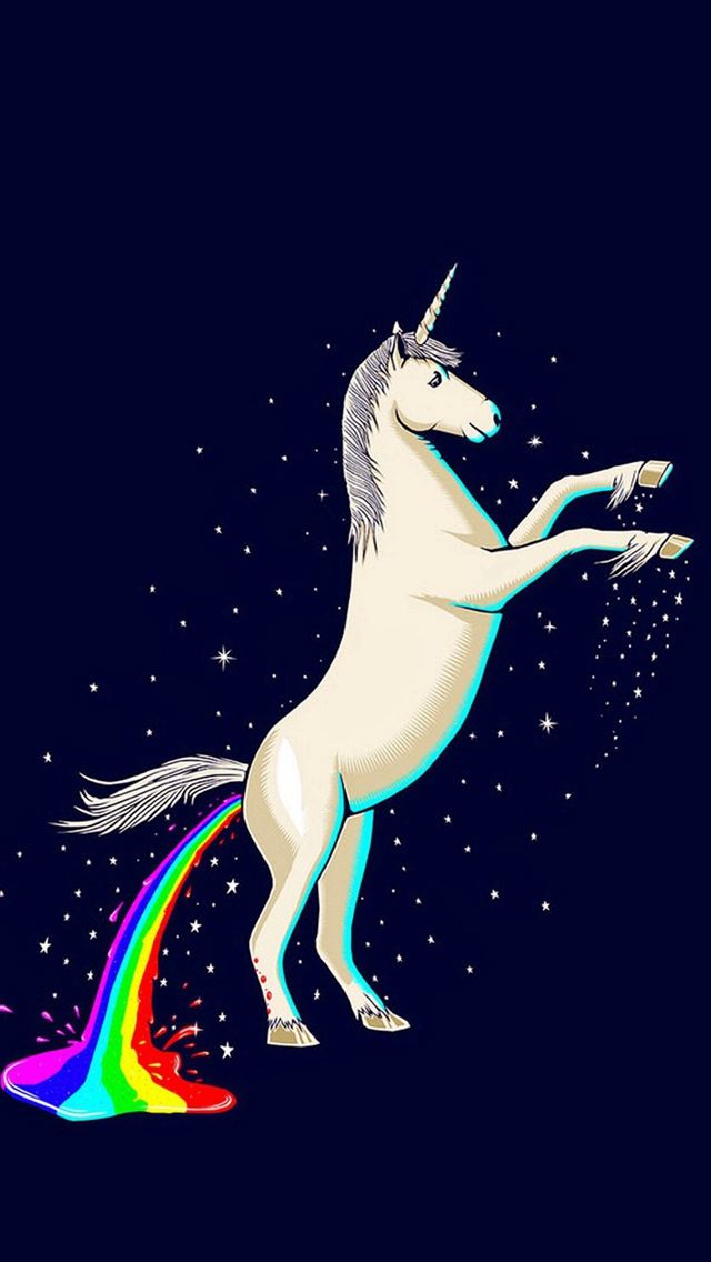 640x1136 Unicorn Shitting Rainbows - shiny iPhone Wallpaper