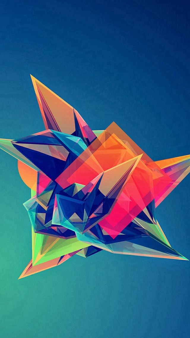 640x1136 Colorful Cool Abstract Polygonal Shape - shape iPhone Wallpaper