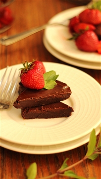 Strawberry Chocolate Desert wallpaper
