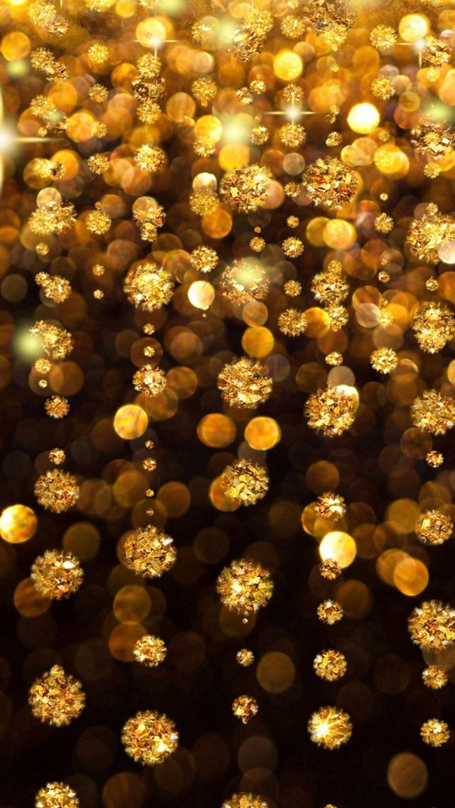 640x1136 Gold Rain Shine Holiday Background Flicker Glow Jewelry Stones Light - rain iPhone Wallpaper