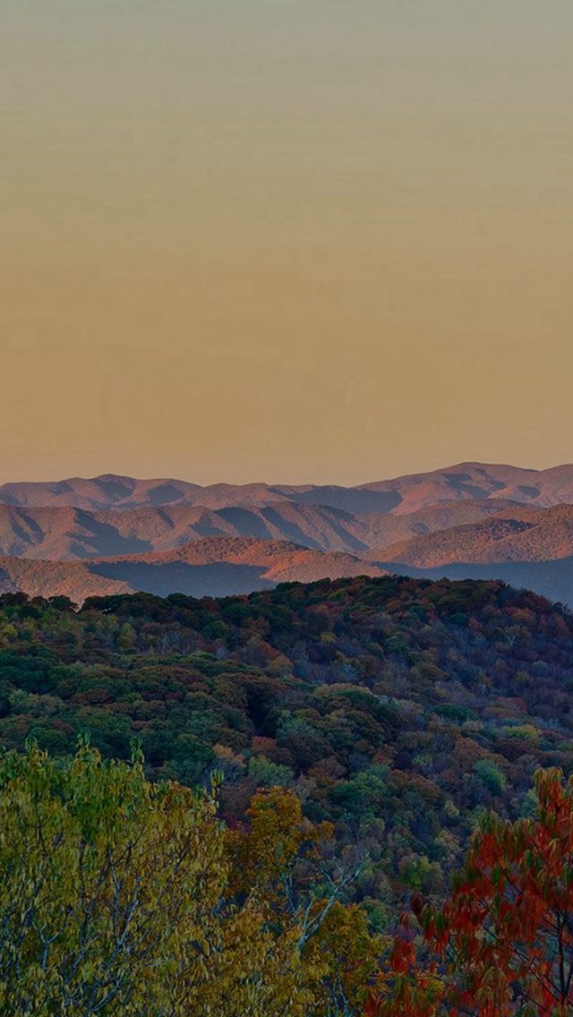640x1136 Rainbow Fall Mountain Woods Nature Sky - hill iPhone Wallpaper