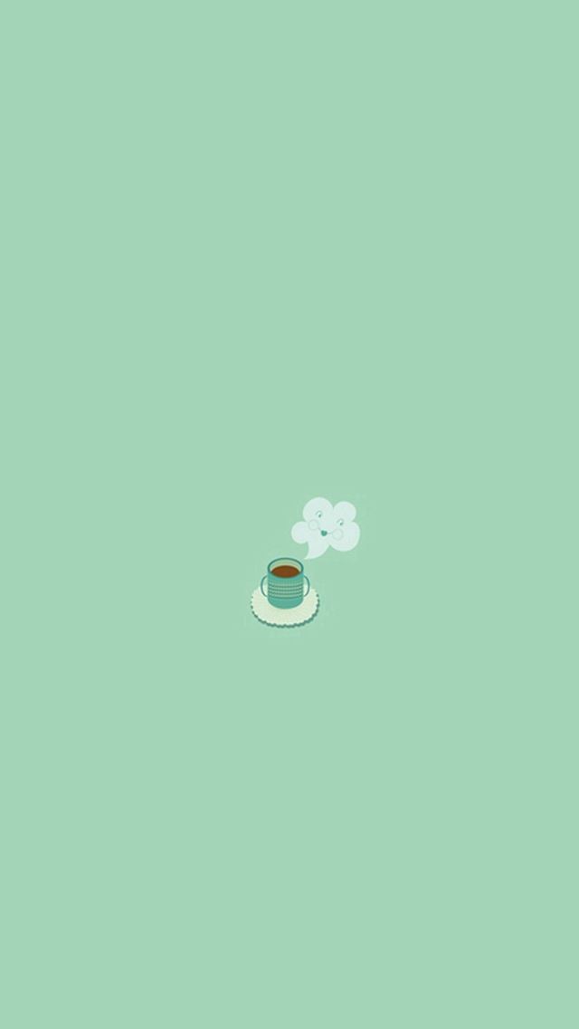640x1136 Simple Coffee Mug Flat Illustration - illustration iPhone Wallpaper