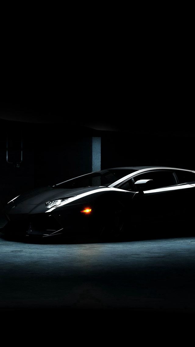 640x1136 Lamborghini Car Dark Black Awesome - shadow iPhone Wallpaper