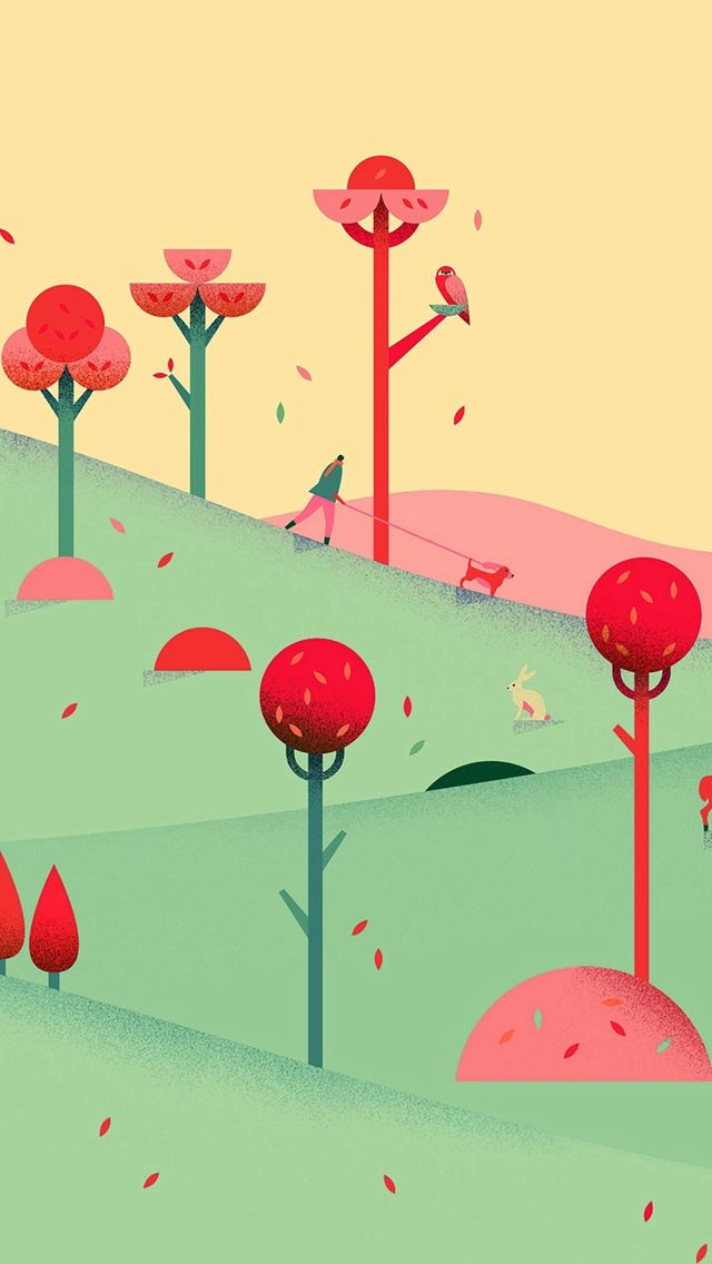 640x1136 Google Lollipop September Fall Mountain Animals - mountains iPhone Wallpaper