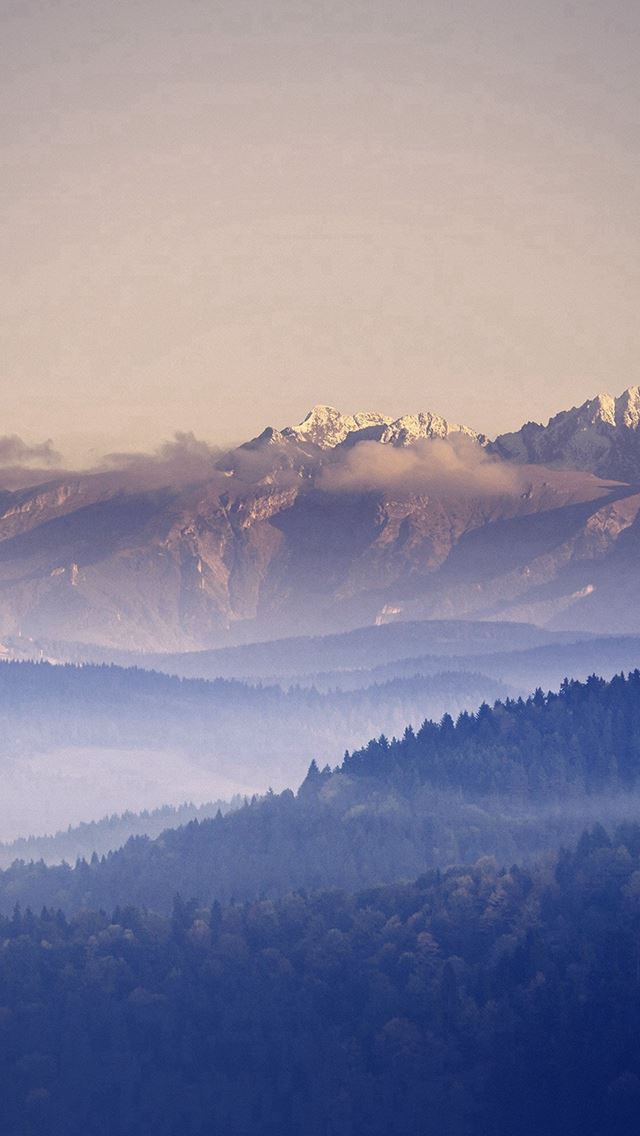 640x1136 Mountain Peace Blue Sky Nature - trees iPhone Wallpaper