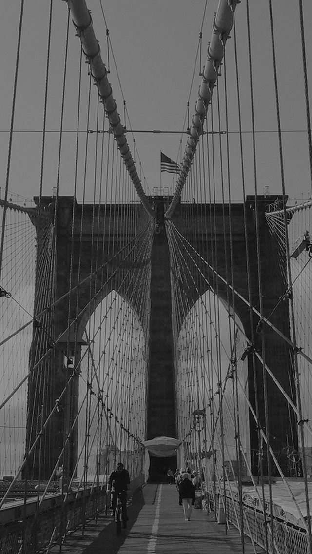 640x1136 Bridge Dark Over River City - shadow iPhone Wallpaper