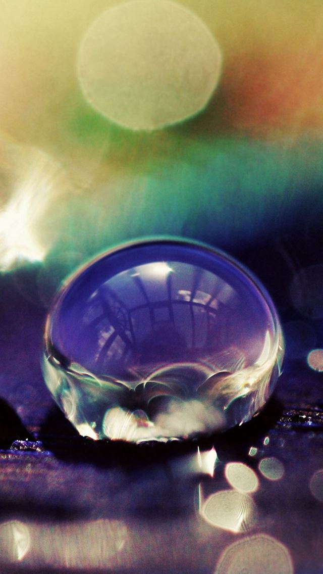 640x1136 Macro Purple Water Drop Bokeh - droplet iPhone Wallpaper