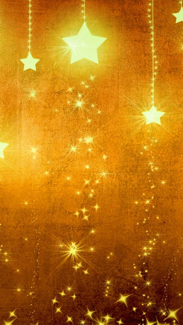 640x1136 Star Gold Holiday Background Brown Yellow Light Texture - shiny iPhone Wallpaper