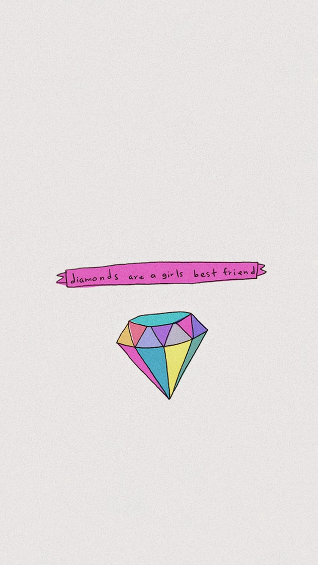Diamonds Are A Girls Best Friend iPhone wallpaper 